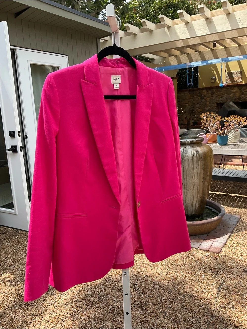 J. Crew Women's Fuchsia Single-Button Blazer